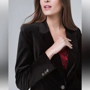 WHITE HOUSE BLACK MARKET | Black Velvet Blazer Size 10